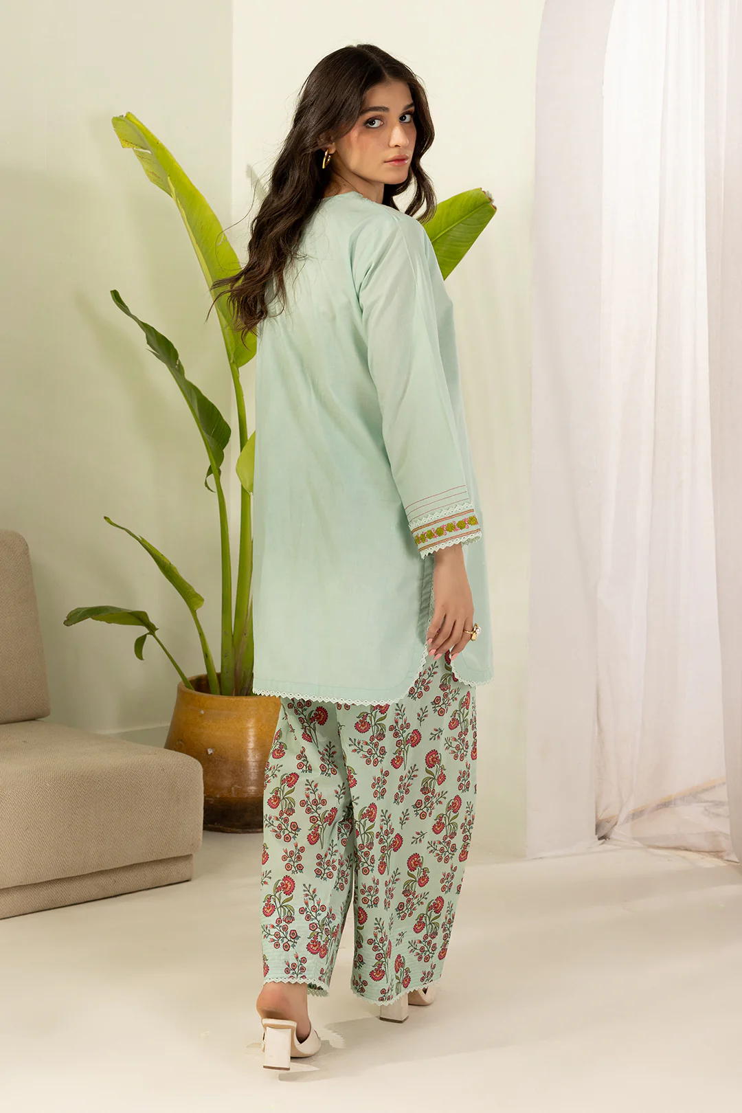 Embroidered Shirt Shalwar - 0471 - Image 9