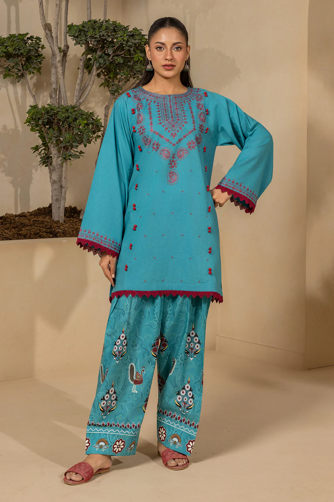 Embroidered Shirt Shalwar - 0672 - Image 3