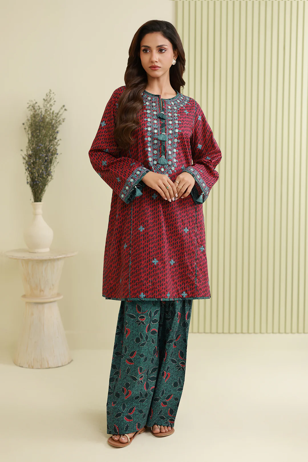 Embroidered Shirt Shalwar - 0870 - Image 2