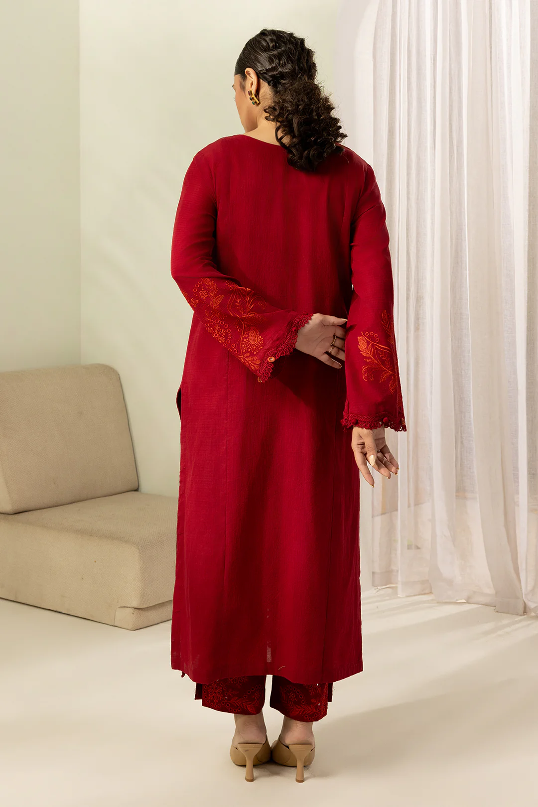 Embroidered Shirt Shalwar - 1181 - Image 8