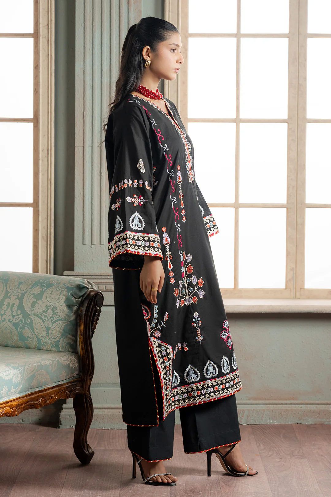 Embroidered Shirt Shalwar - 1187 - Image 9