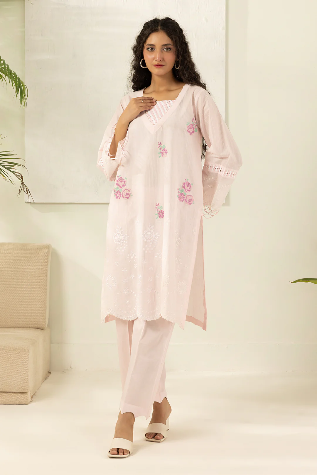 Embroidered Shirt Shalwar - 1204 - Image 2