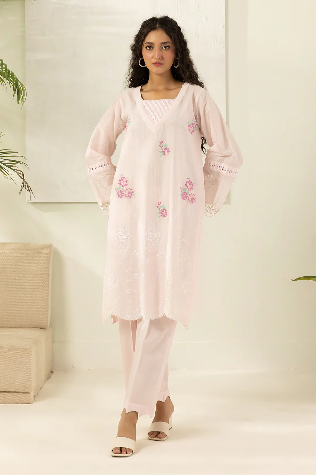 Embroidered Shirt Shalwar - 1204 - Image 3