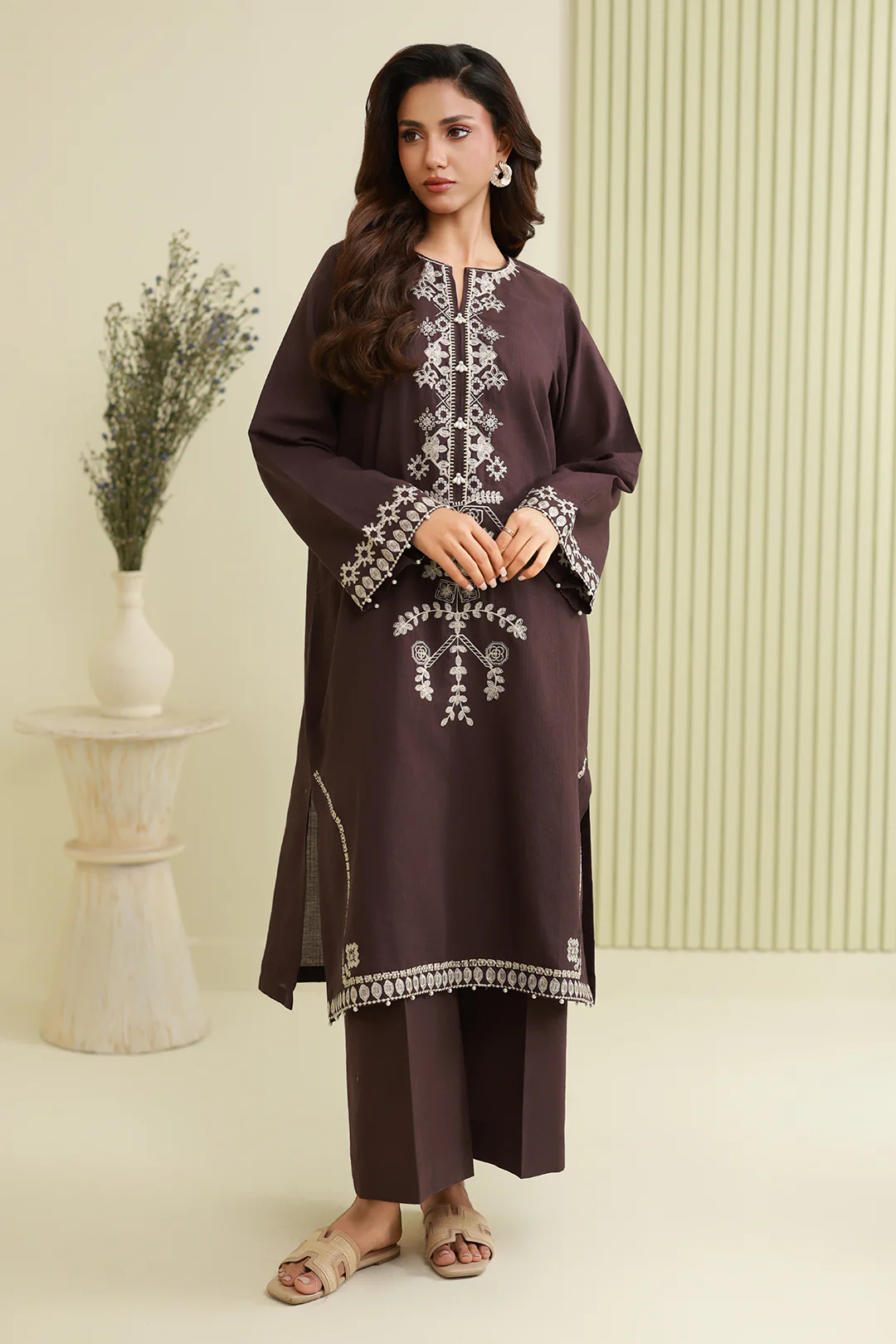 Embroidered Shirt Shalwar - 1216 - Image 2
