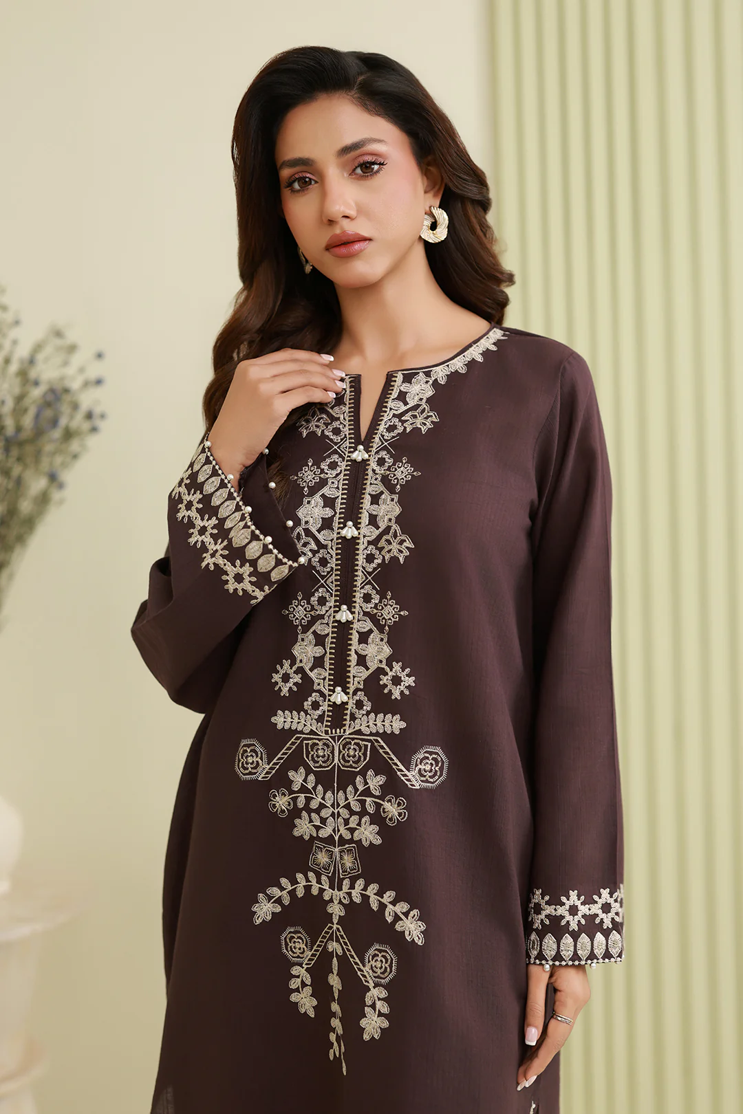 Embroidered Shirt Shalwar - 1216 - Image 3
