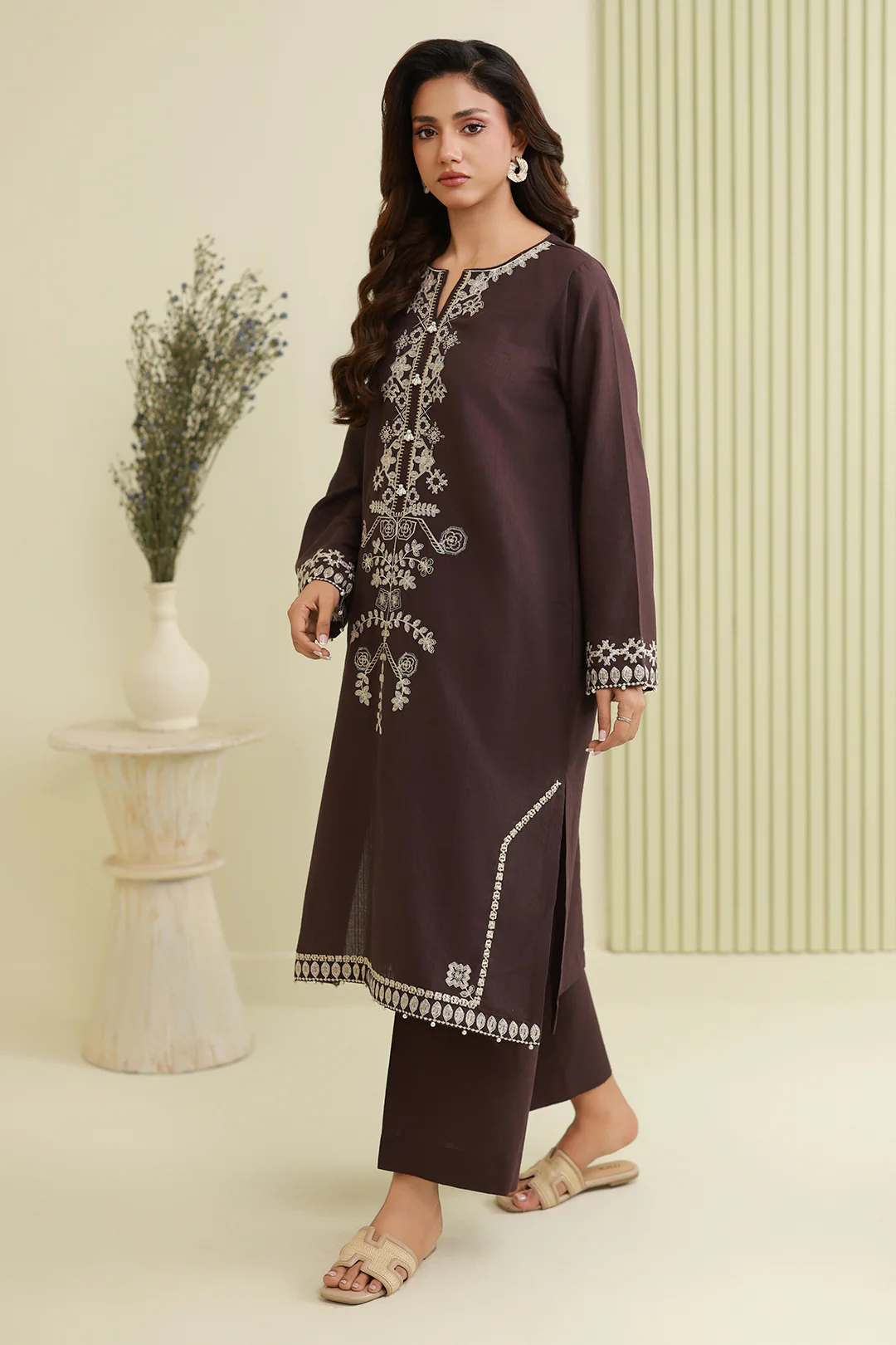 Embroidered Shirt Shalwar - 1216 - Image 4