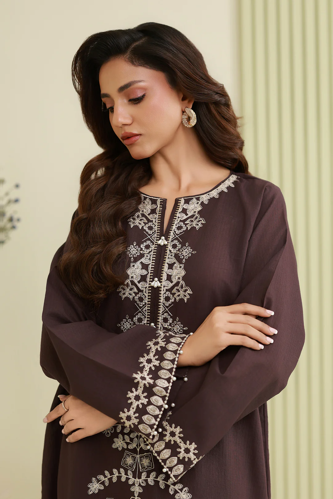 Embroidered Shirt Shalwar - 1216 - Image 5