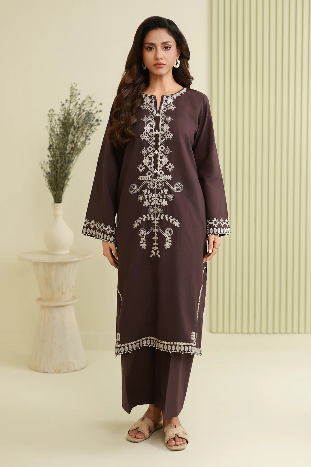 Embroidered Shirt Shalwar - 1216 - Image 7