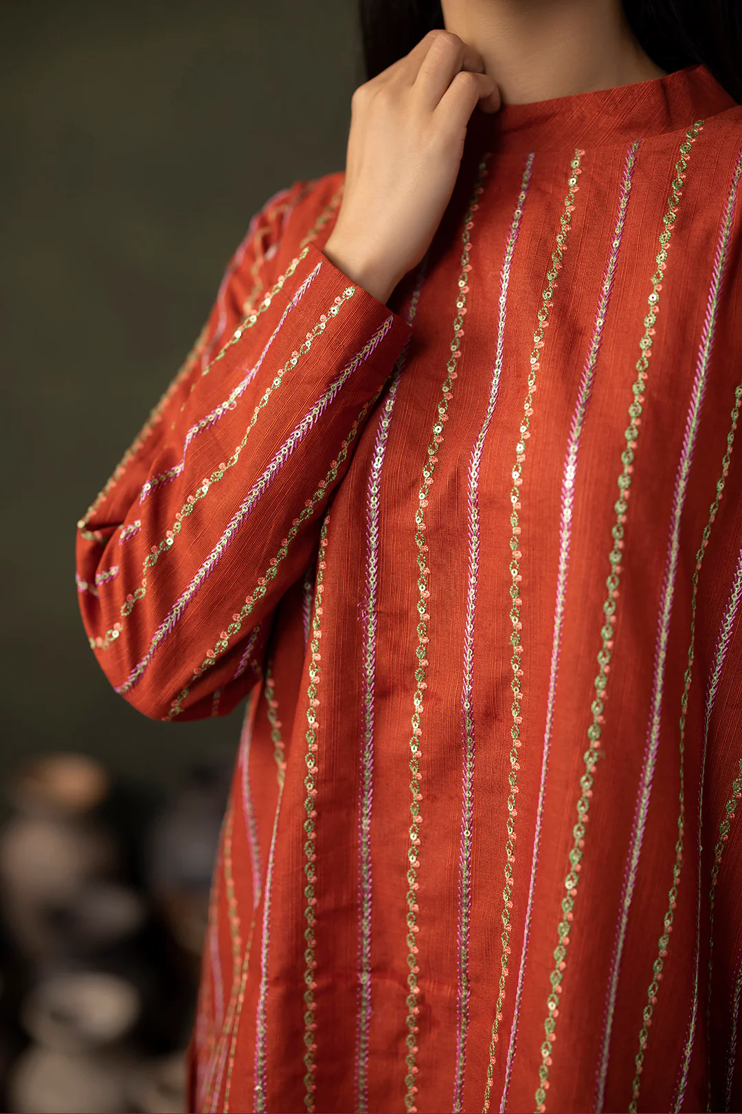 Embroidered Shirt Shalwar - 0267 - Image 4