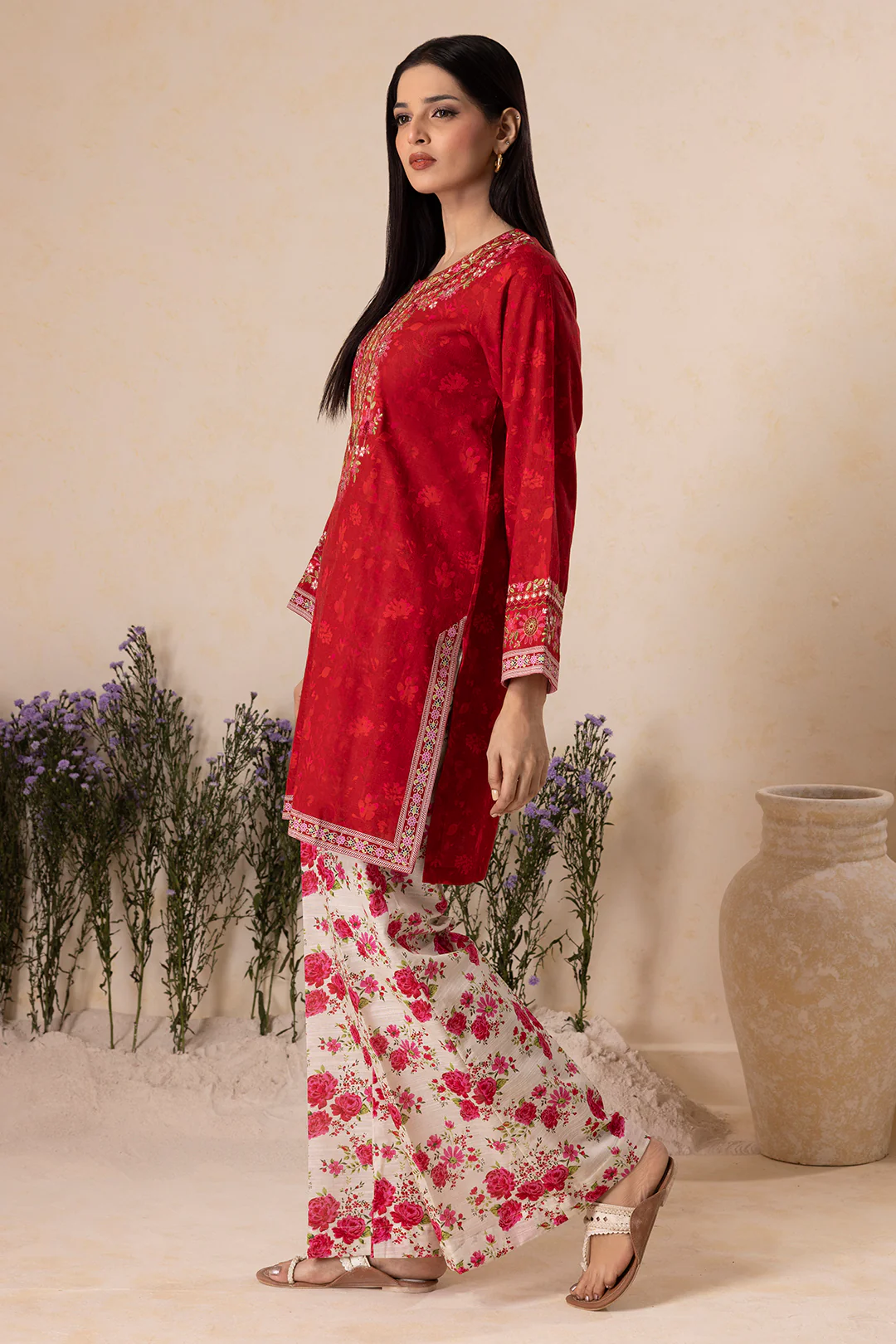 Embroidered Shirt Shalwar - 0132 - Image 3