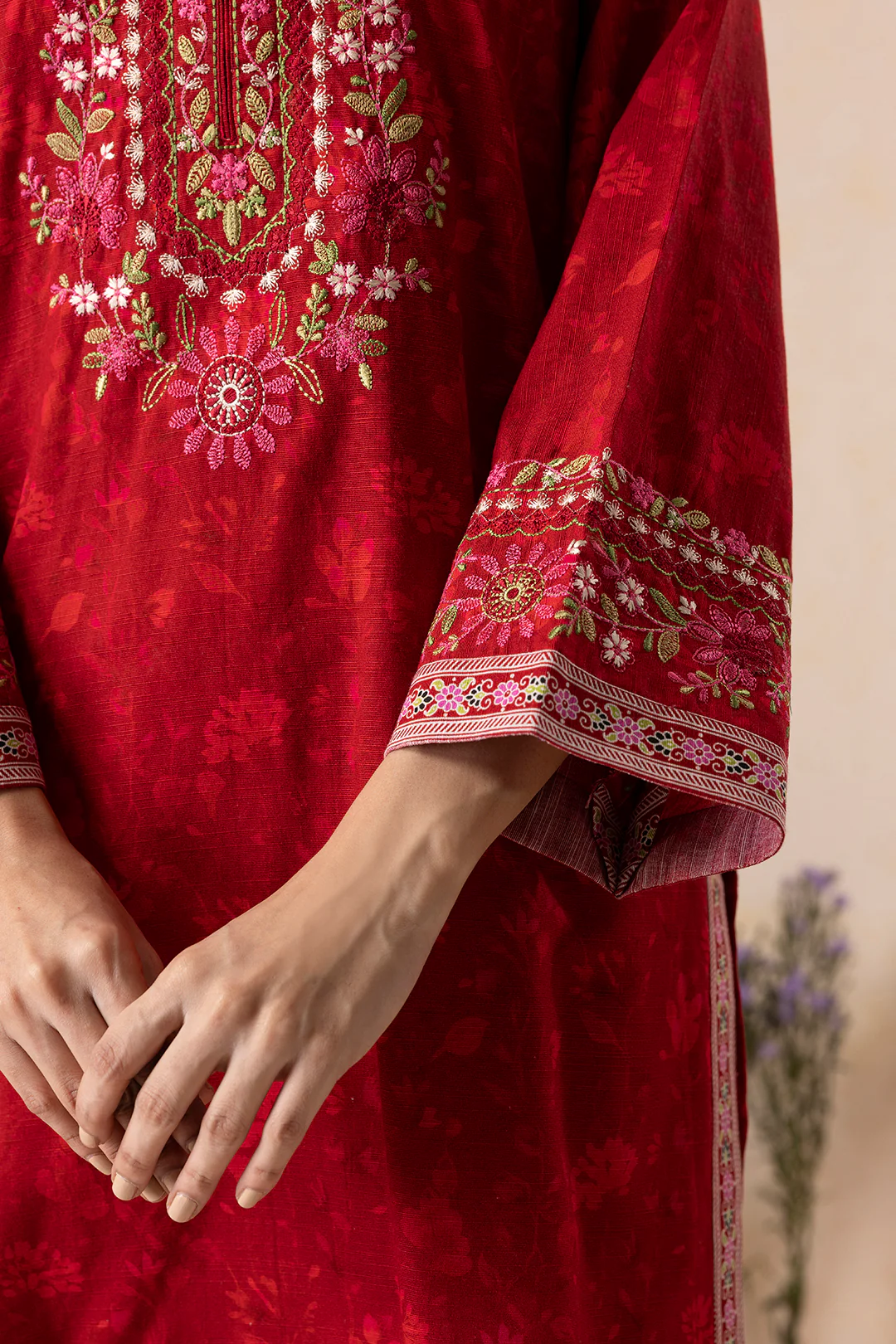 Embroidered Shirt Shalwar - 0132 - Image 7