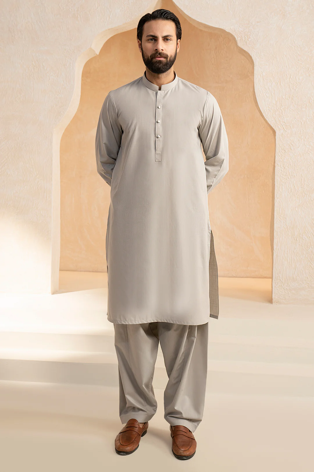 Slub Textured Shalwar Kameez - 9001 - Image 2