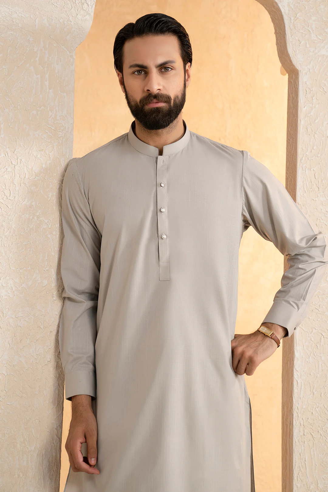 Slub Textured Shalwar Kameez - 9001 - Image 3