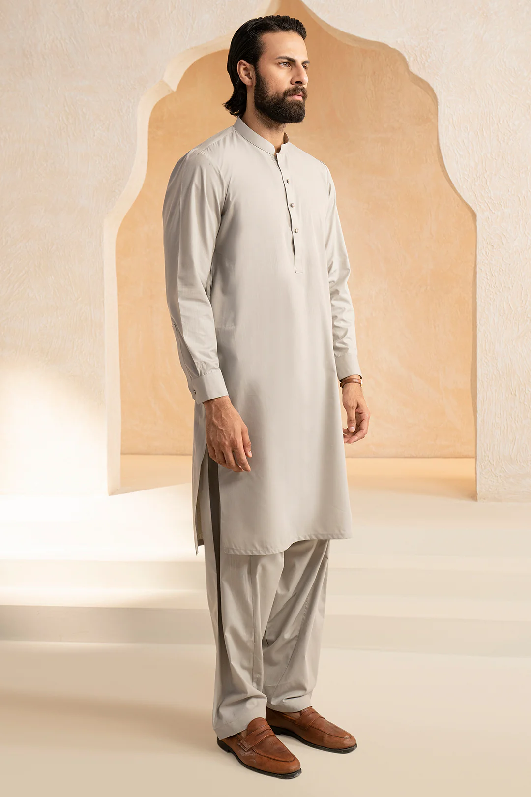 Slub Textured Shalwar Kameez - 9001 - Image 4