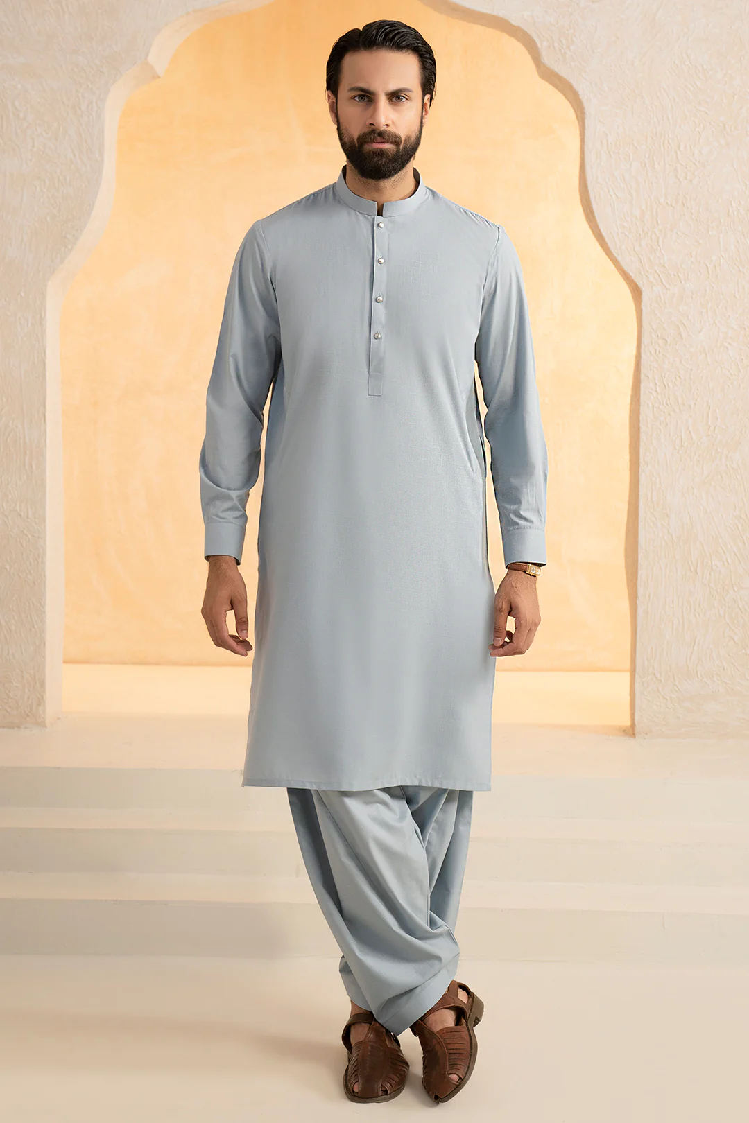 Slub Textured Shalwar Kameez - 9005 - Image 7