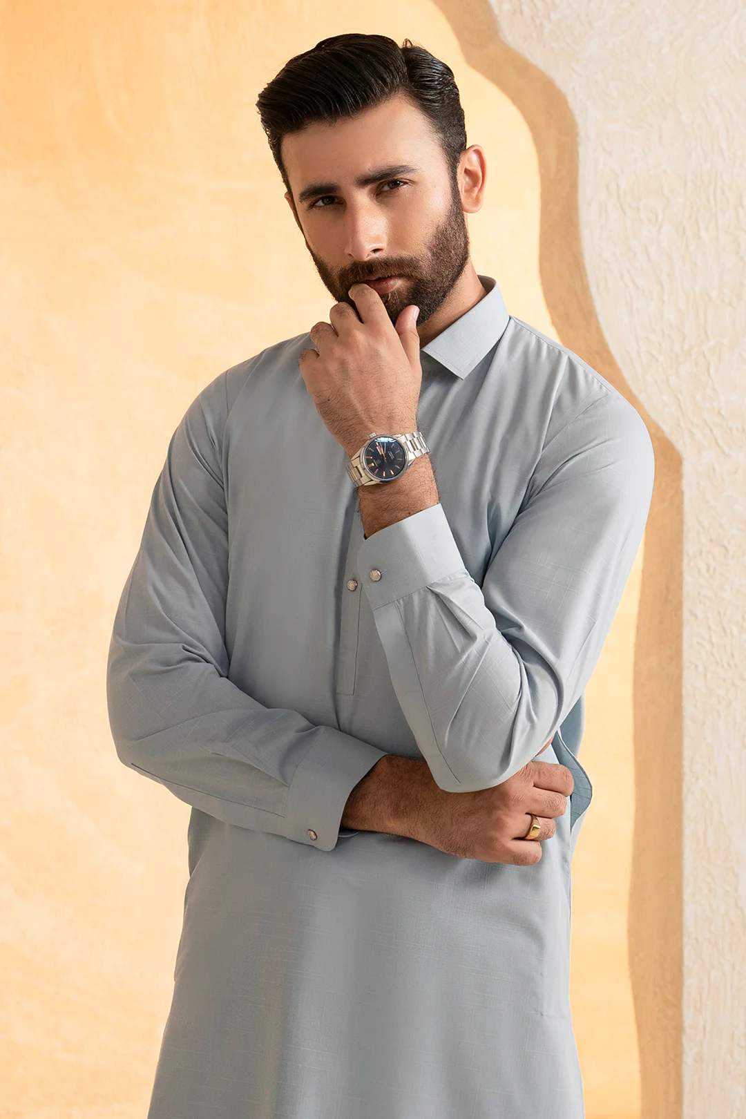 Slub Textured Shalwar Kameez - 9006 - Image 3