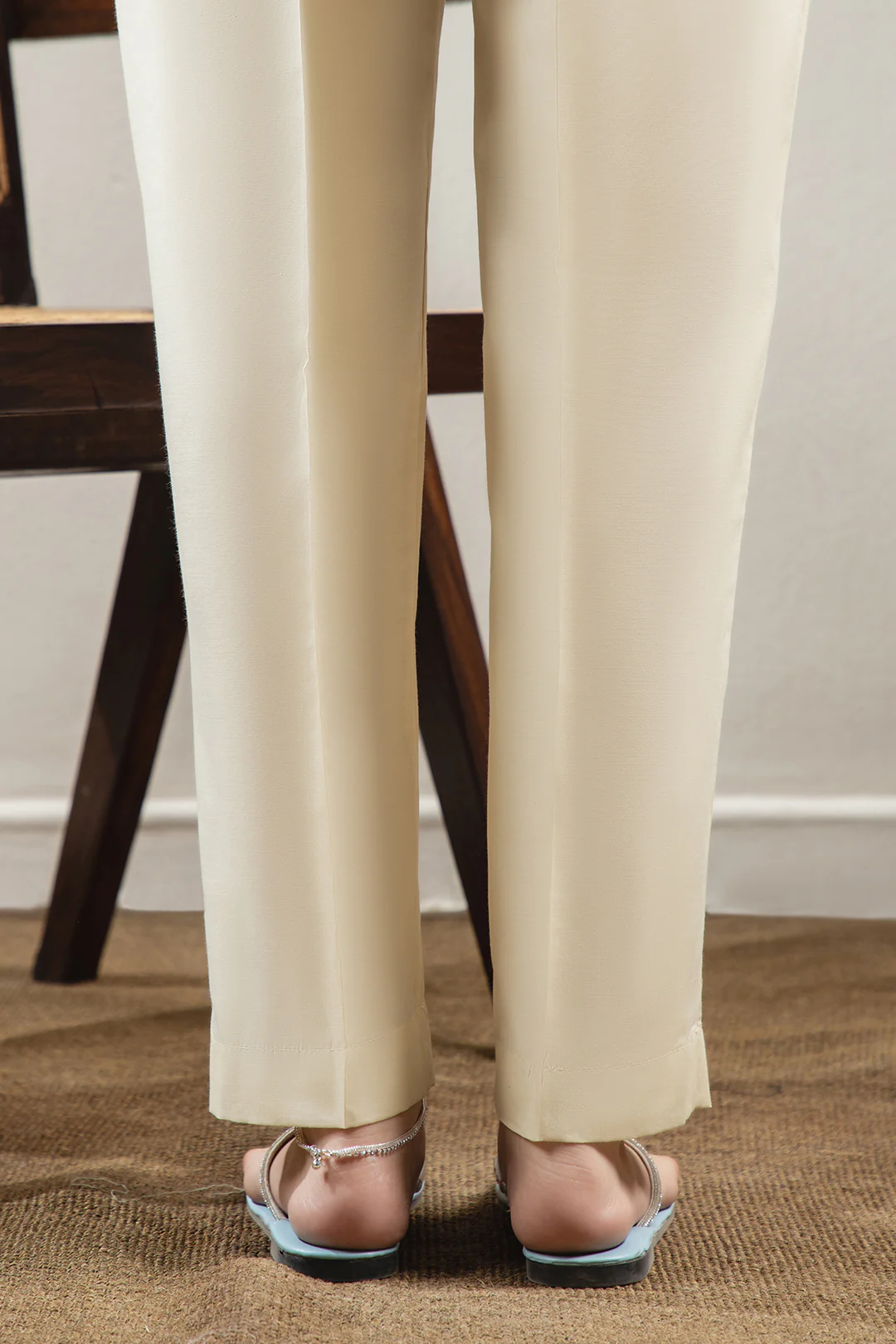 Straight Trouser Cotton Silk Off White - 0025 - Image 5