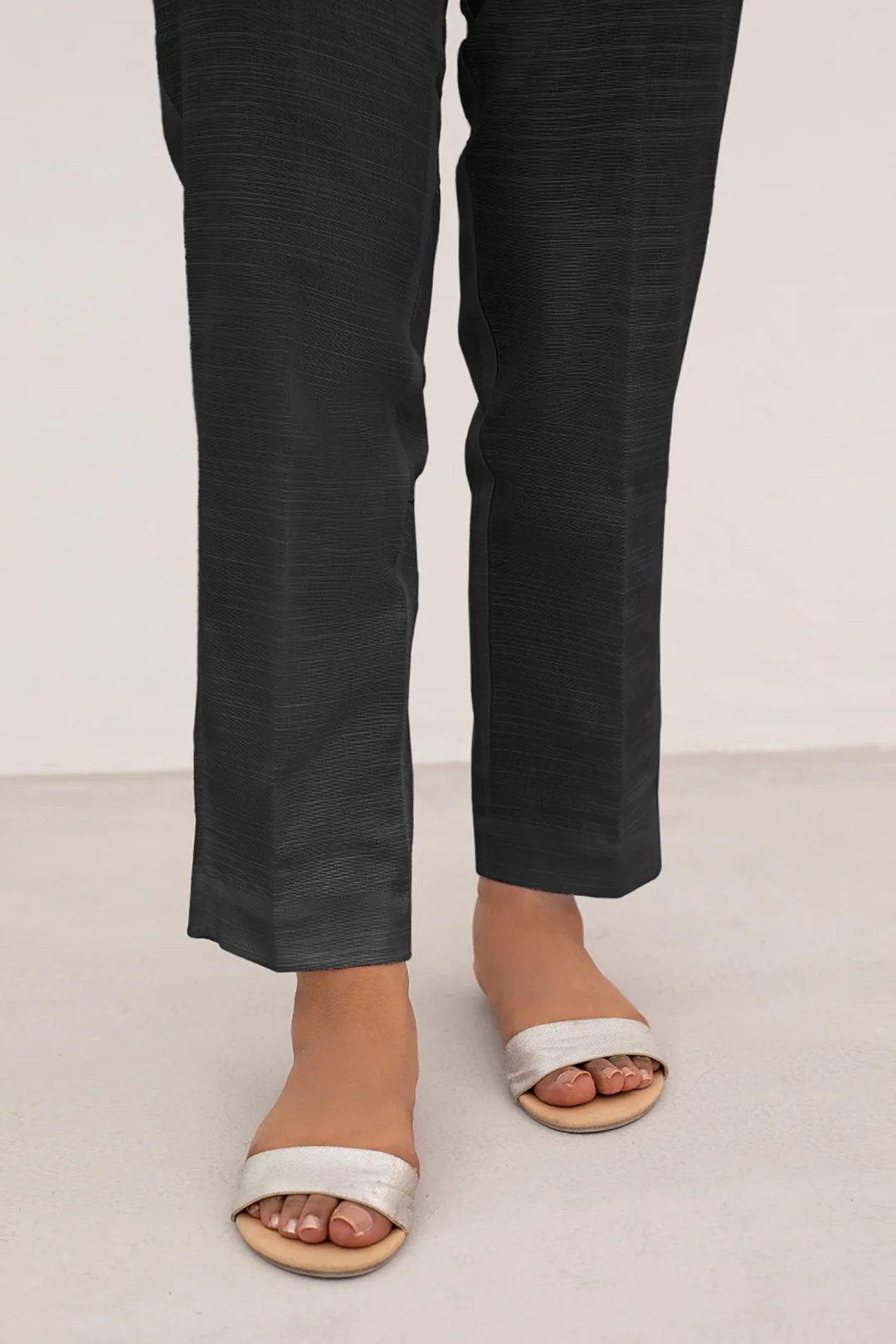 Straight Trouser Khaddar Black - 0003