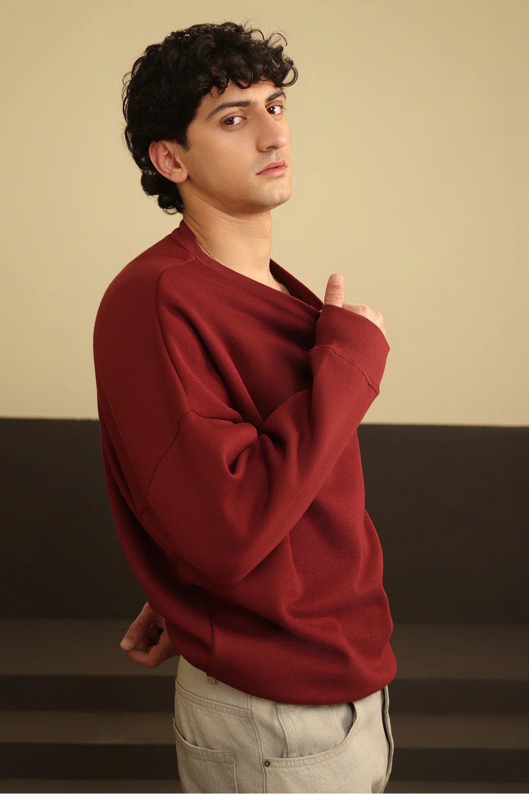 Basic Oversized Sweat Shirt - 5001 - Image 14