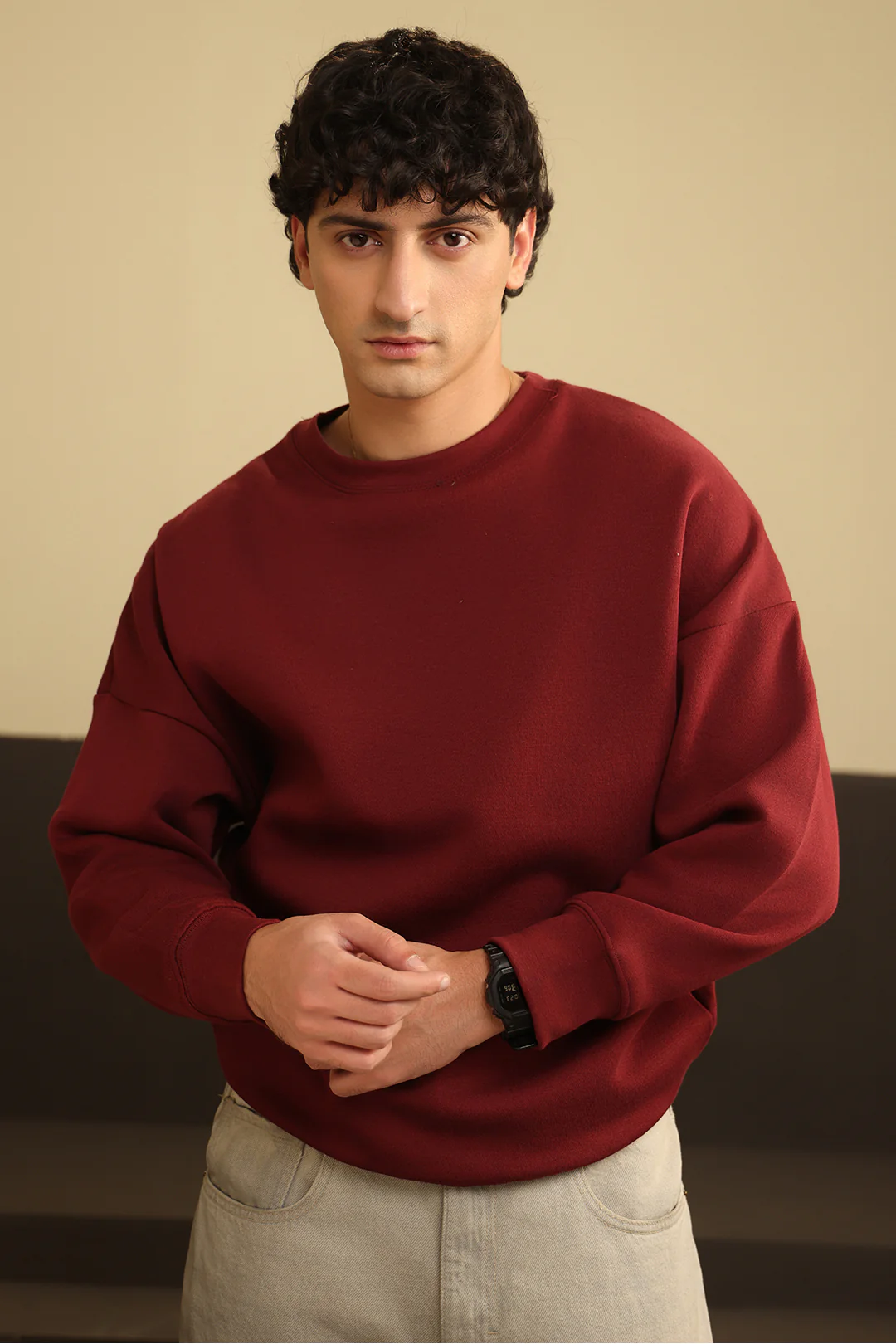 Basic Oversized Sweat Shirt - 5001 - Image 9