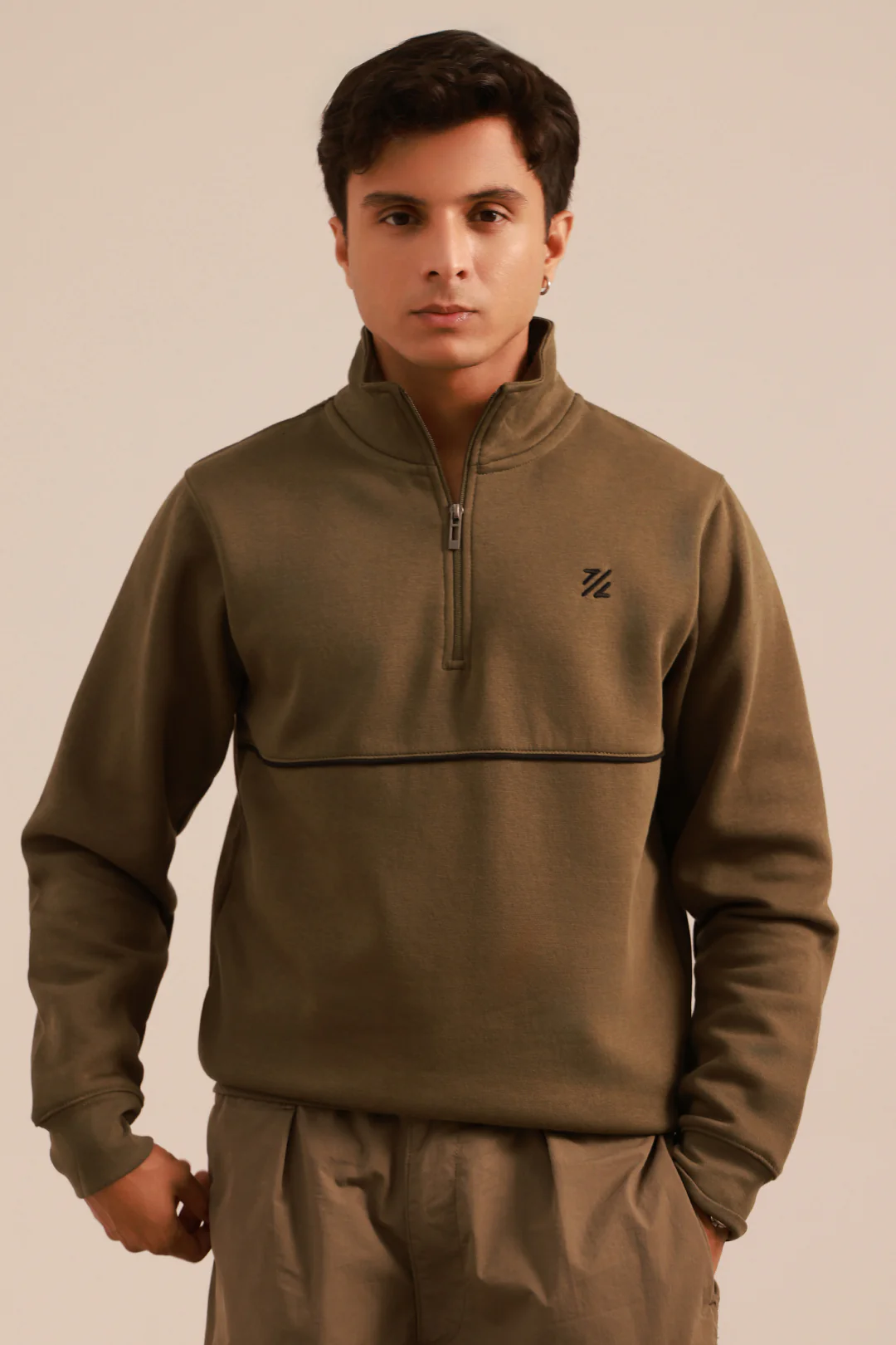Mock Neck Sweat Shirt - 5001 - Image 2