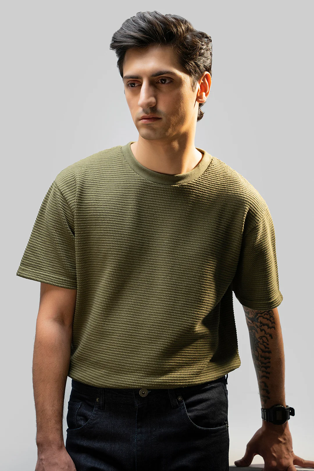 Textured T-Shirt - 5005 - Image 3