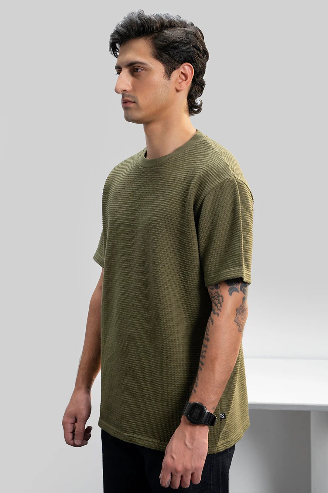 Textured T-Shirt - 5005 - Image 4