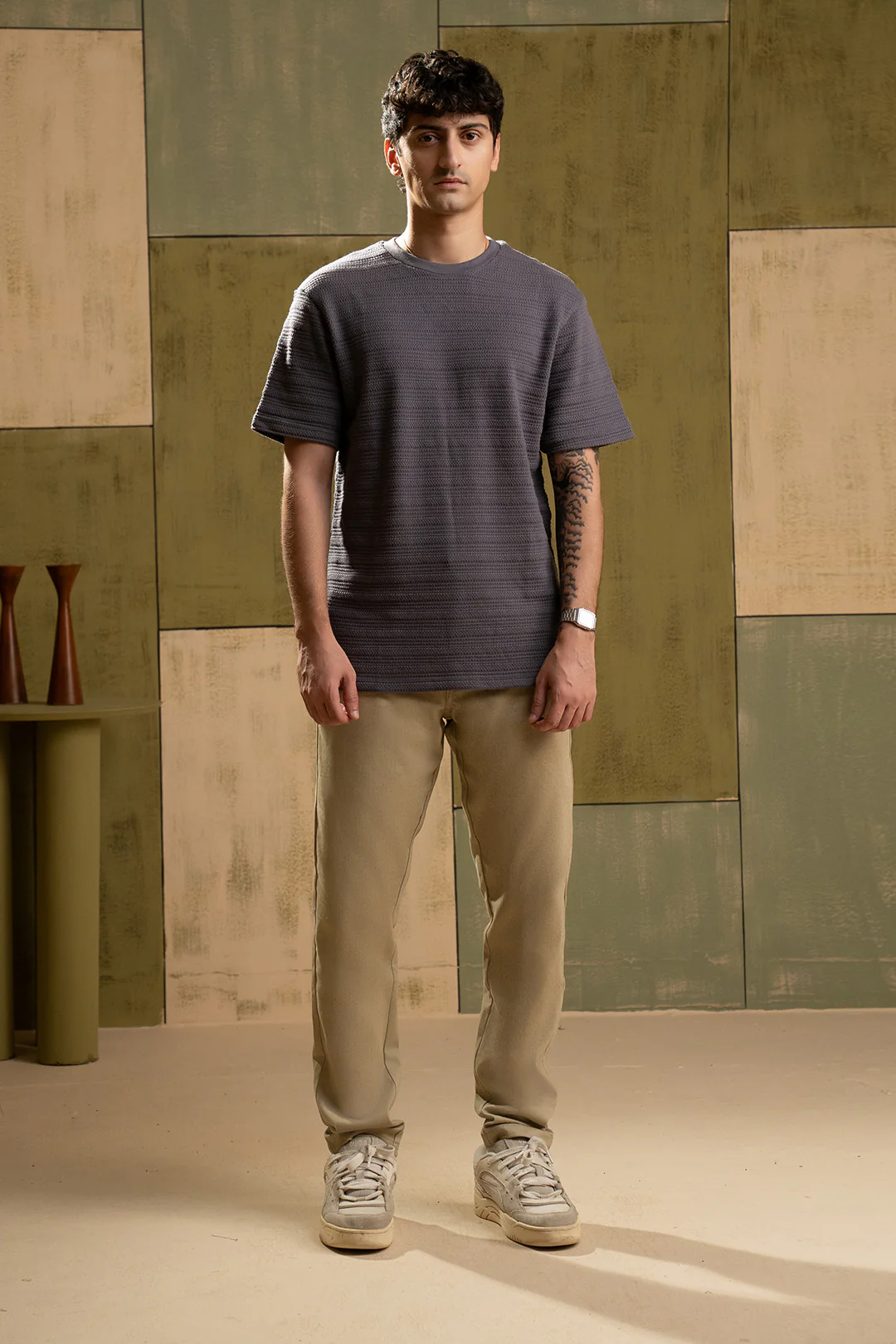 Textured T-Shirt - 5003 - Image 2