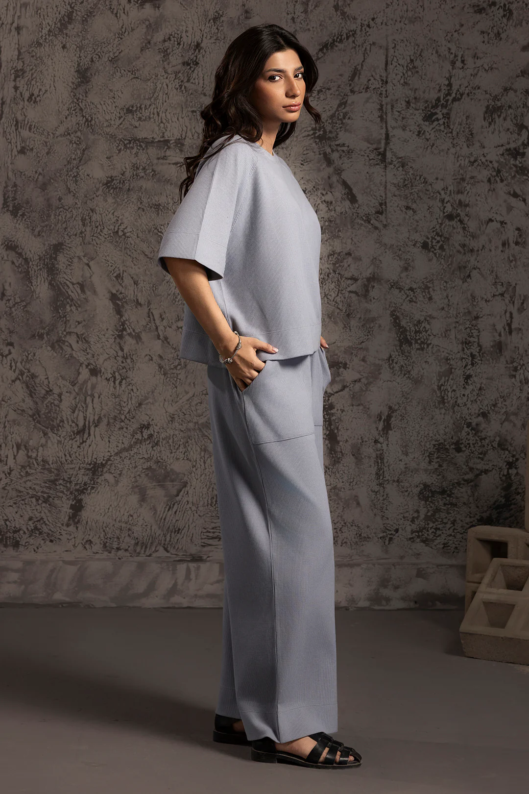 Waffle Knit Co-Ord Set Shirt - 5002 - Image 10