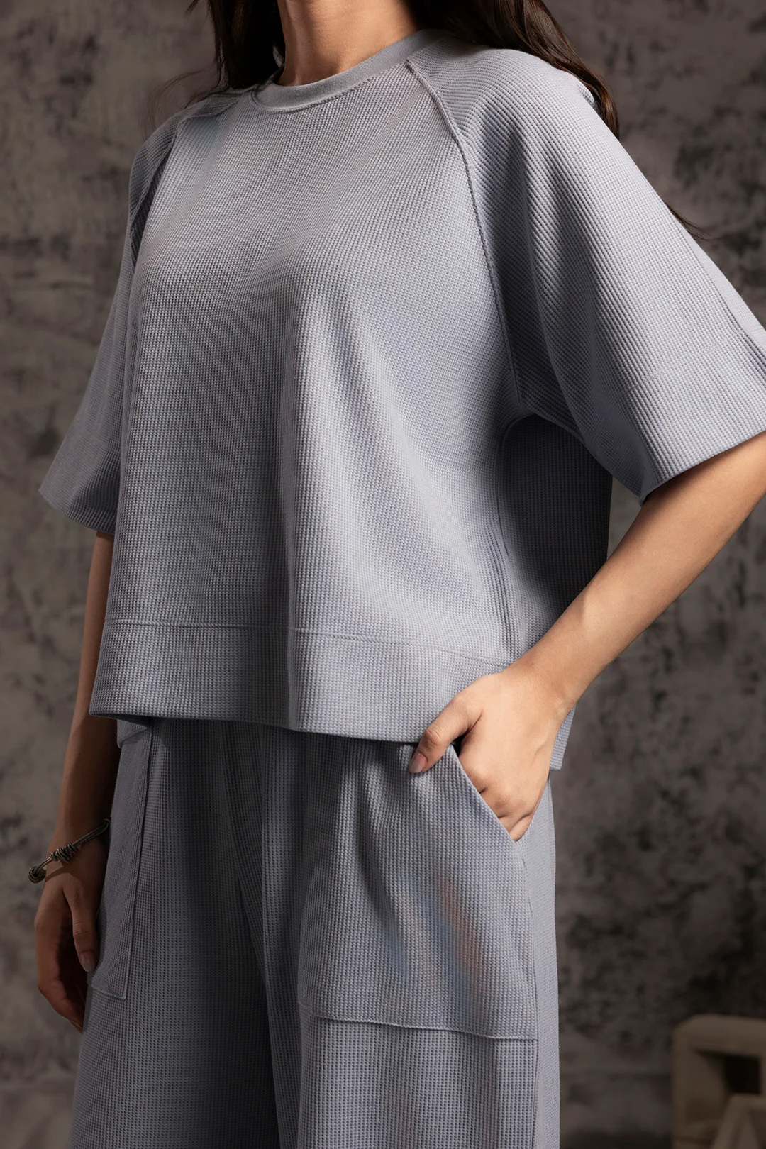 Waffle Knit Co-Ord Set Shirt - 5002 - Image 6